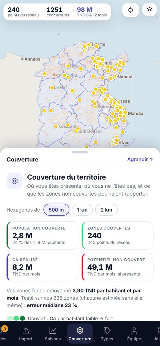 La couverture sur téléphone